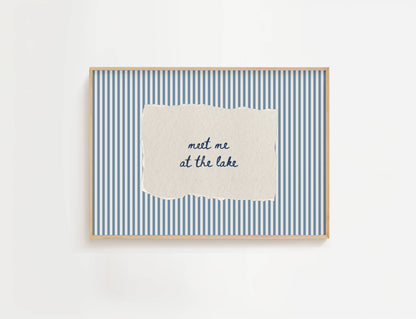Meet Me At The Lake Vintage Print | Digital Download