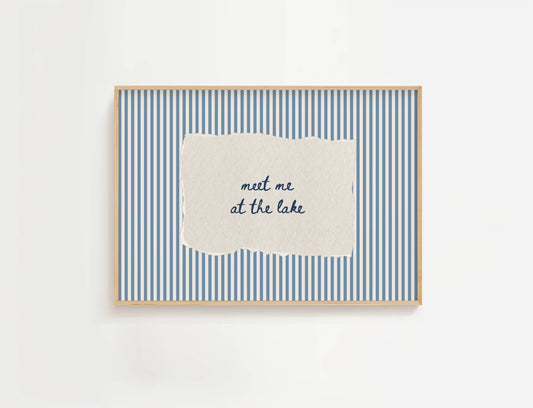 Meet Me At The Lake Vintage Print | Digital Download