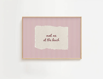 Meet Me At The Beach Vintage Print | Digital Download