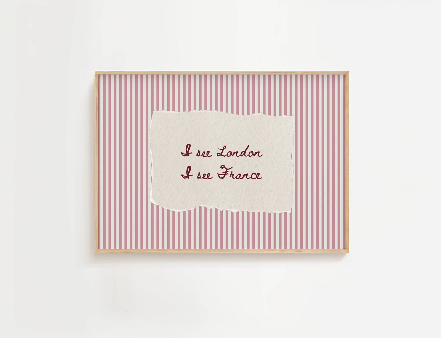 I See London I See France Vintage Stripe Print | Digital Download