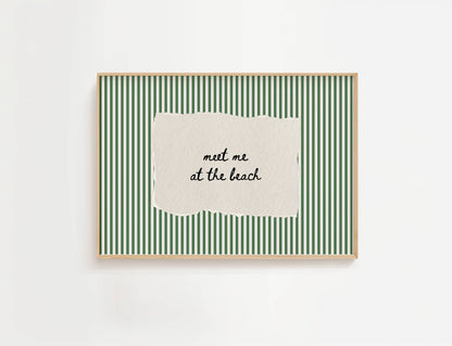 Meet Me At The Beach Vintage Print | Digital Download