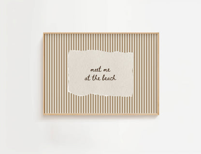 Meet Me At The Beach Vintage Print | Digital Download