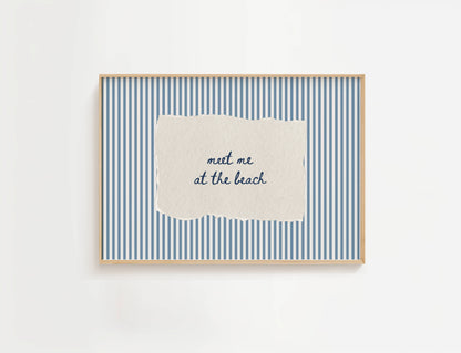 Meet Me At The Beach Vintage Print | Digital Download