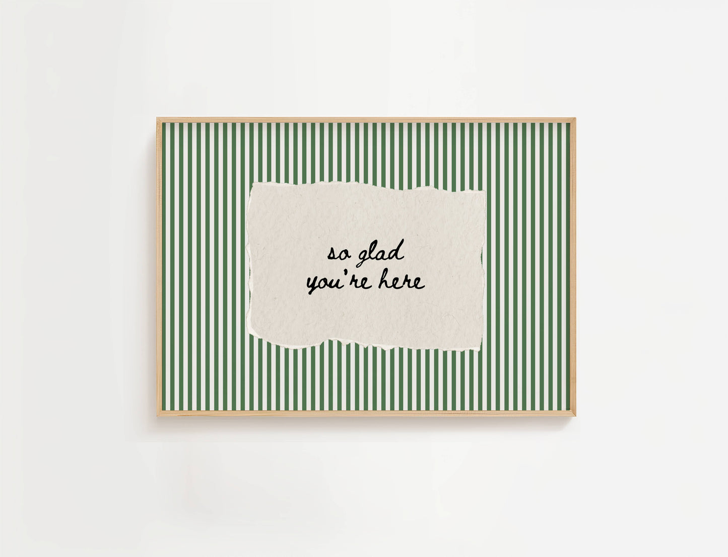 So Glad You're Here Vintage Stripe Print | Digital Download
