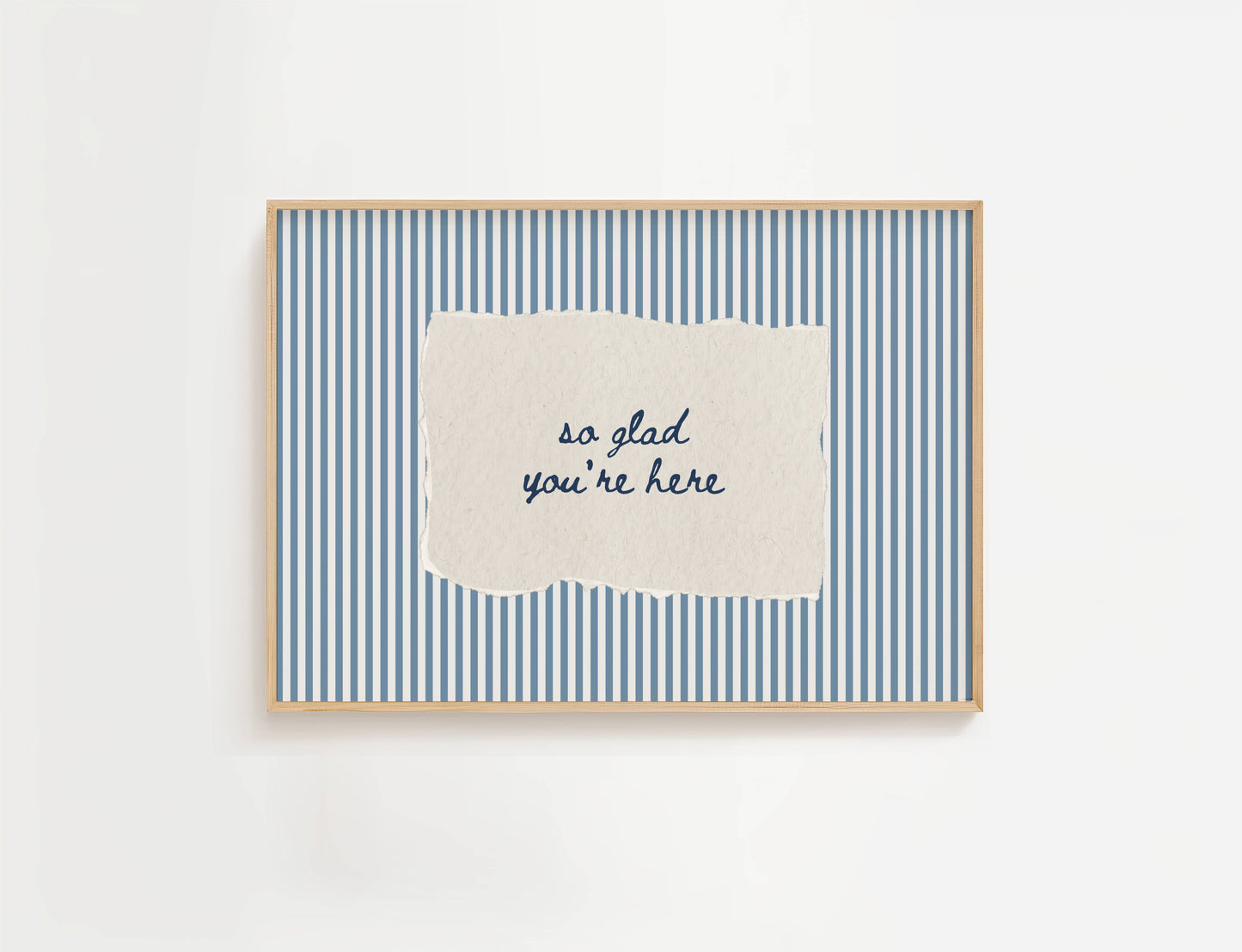 So Glad You're Here Vintage Stripe Print | Digital Download