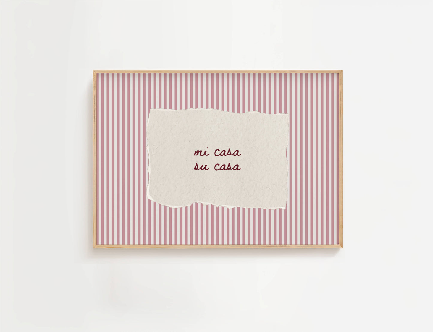 Mi Casa Su Casa Vintage Stripe Print | Digital Download