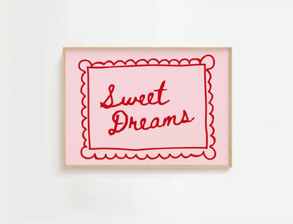 Sweet Dreams Bedroom Quote Print | Digital Download