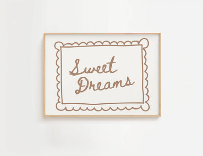 Sweet Dreams Bedroom Quote Print | Digital Download