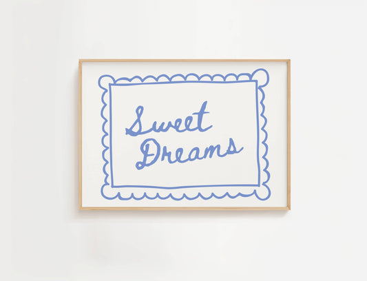 Sweet Dreams Bedroom Quote Print | Digital Download