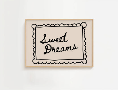 Sweet Dreams Bedroom Quote Print | Digital Download