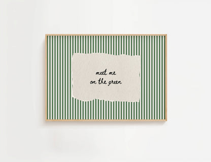Meet Me On The Green Vintage Print | Digital Download