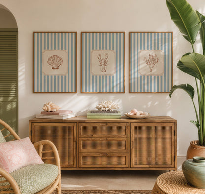 Coastal Art Set of 3 Prints | Digital Download
