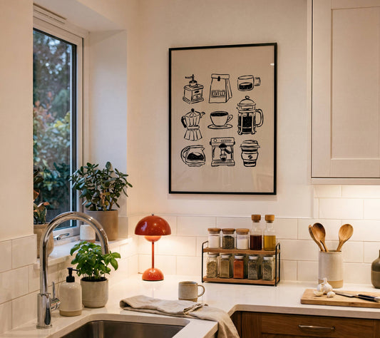 Coffee Bar Kitchen Print | Digital Download