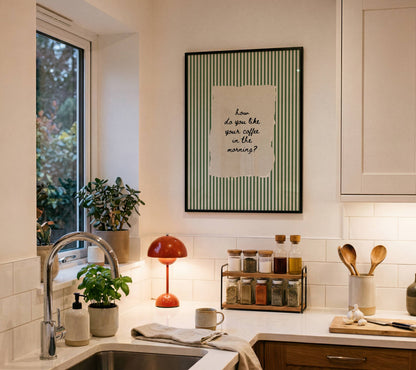 How Do You Like Your Coffee In The Morning Vintage Print | Digital Download