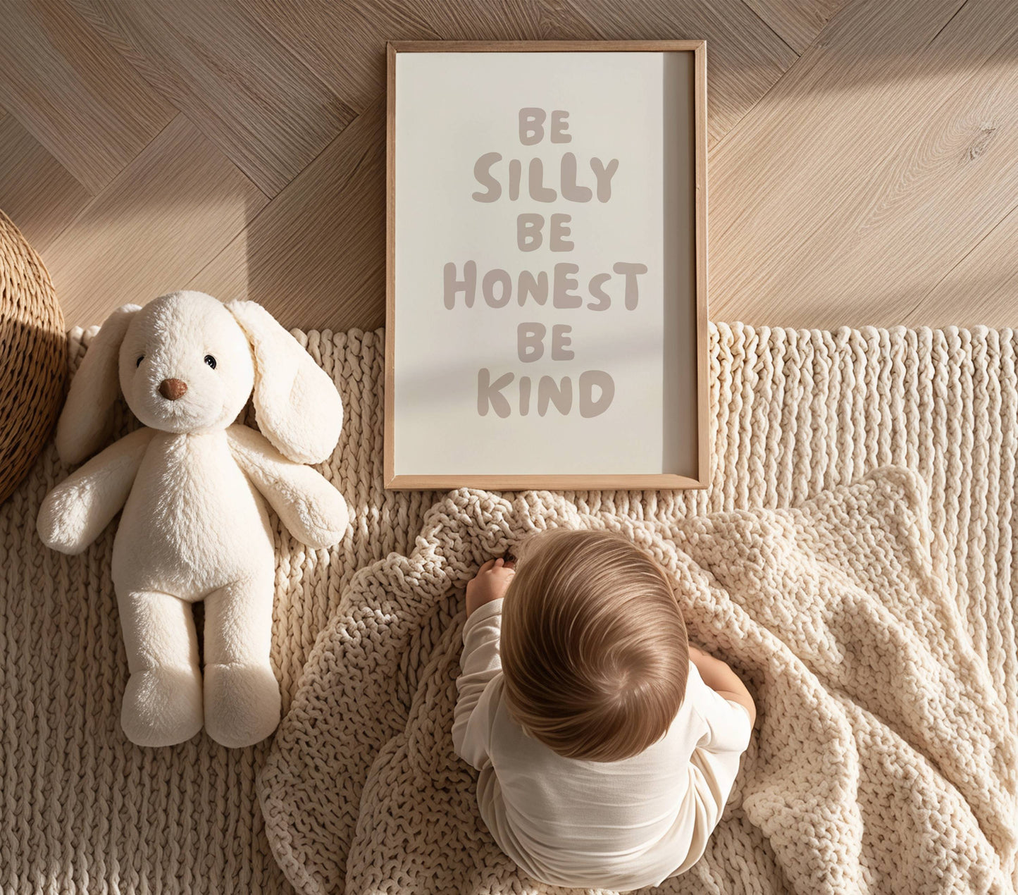 Be Silly Be Honest Be Kind Nursery Quote Print | Digital Download