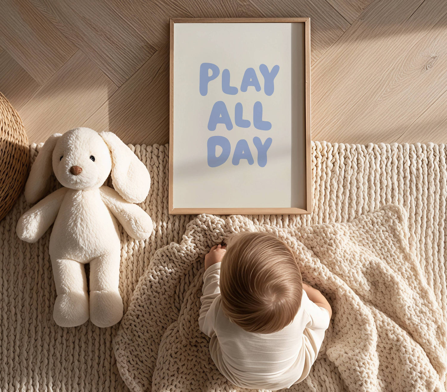 Play All Day Nursery Quote Print | Digital Download