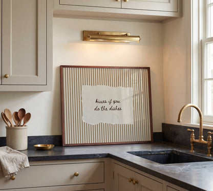 Kisses If You Do The Dishes Vintage Print | Digital Download