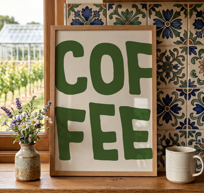 Coffee Typography Print | Digital Download