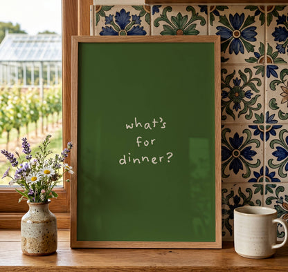 What’s for Dinner Kitchen Quote Print | Digital Download