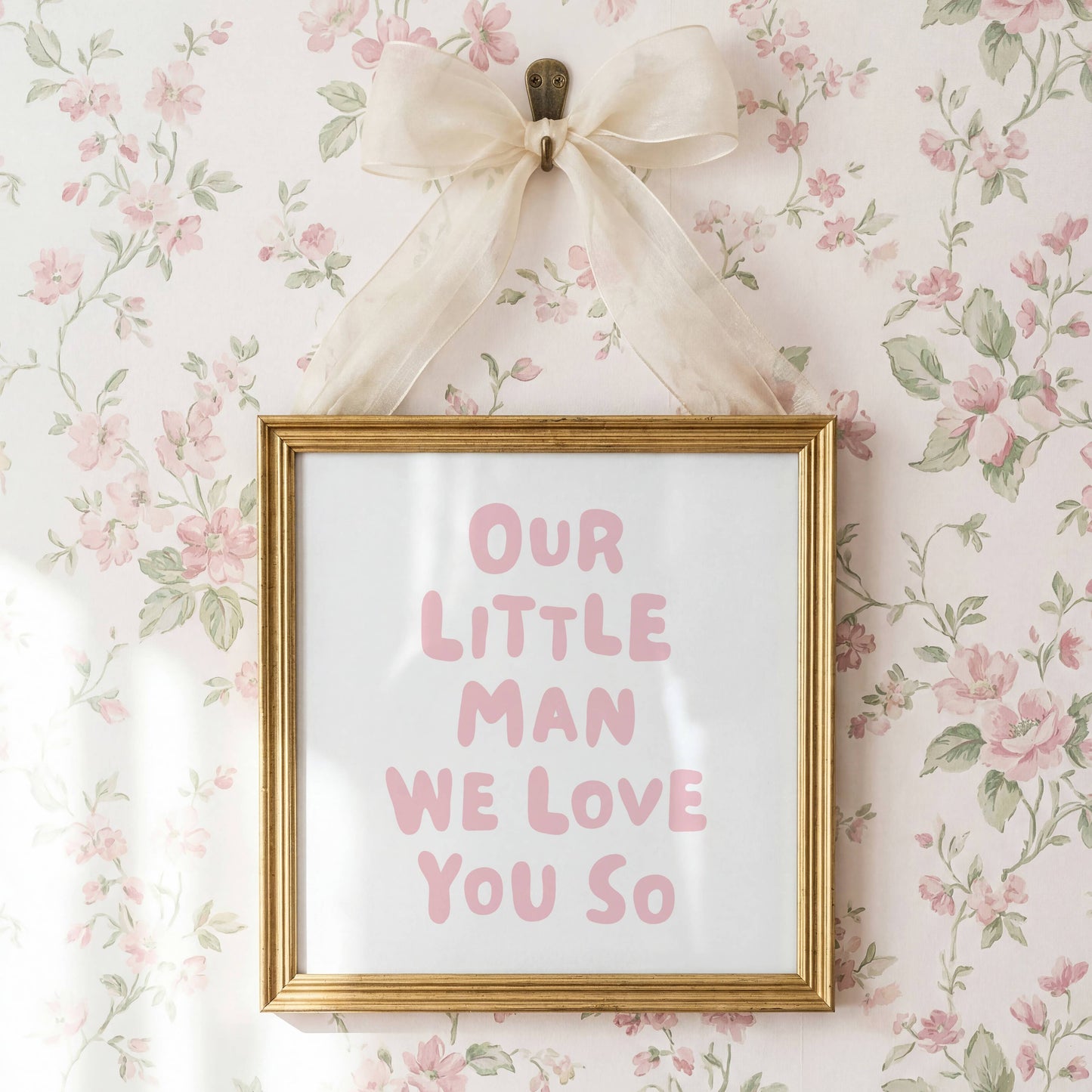 Our Little Man We Love You So Nursery Print | Digital Download