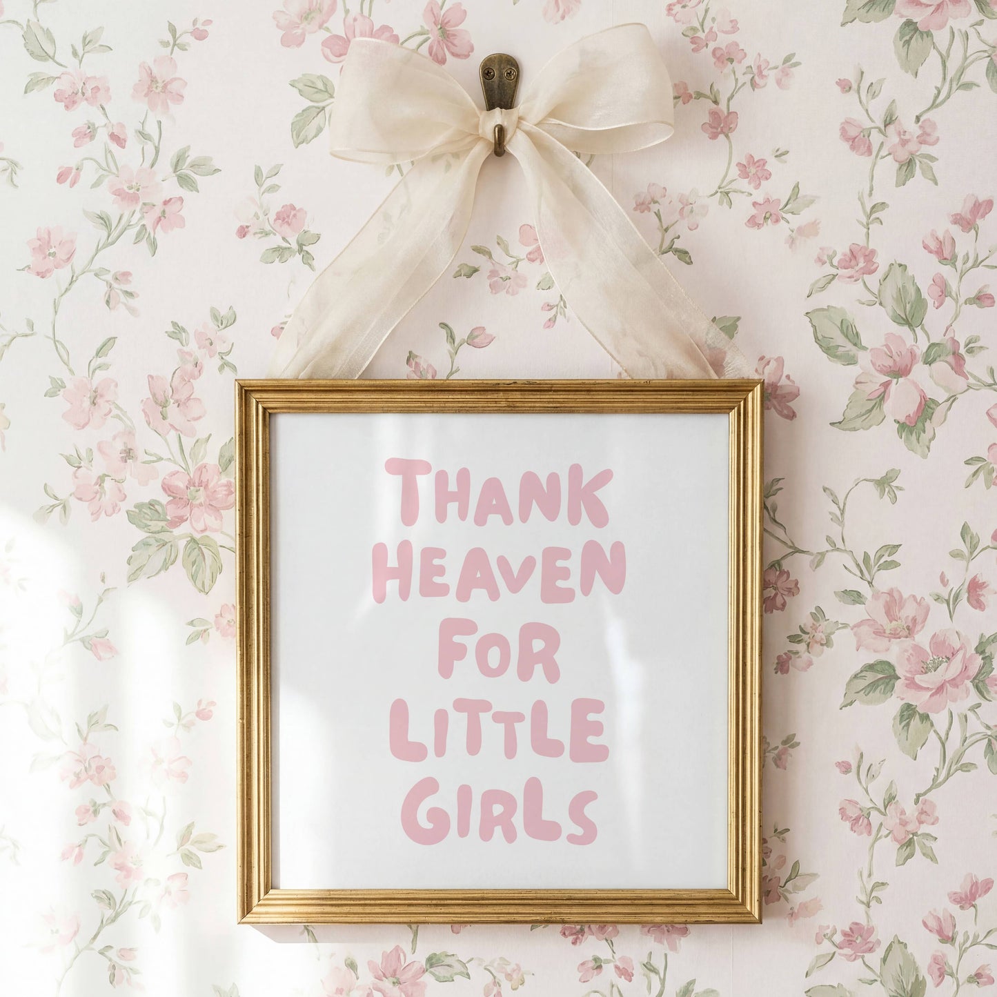 Thank Heaven For Little Girls Nursery Print | Digital Download