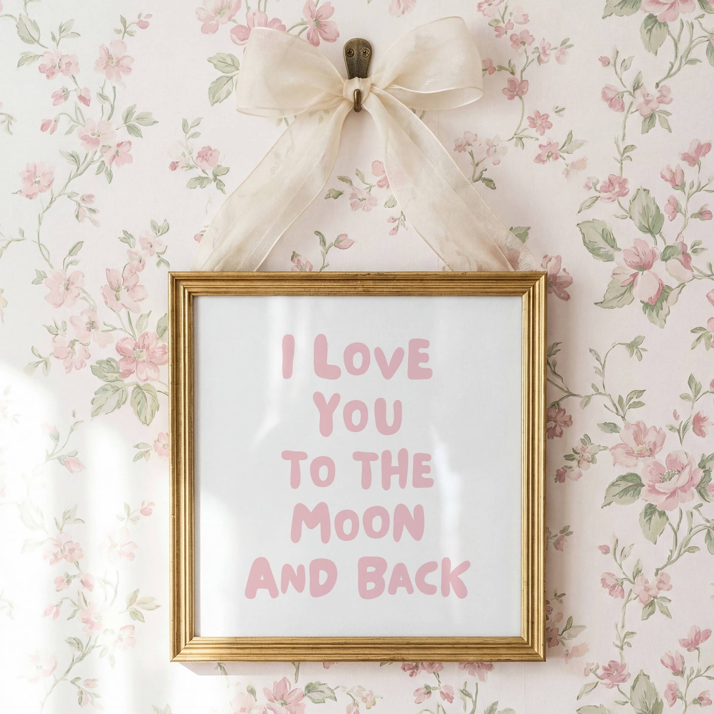 Love You to the Moon and Back Nursery Quote Print | Digital Download
