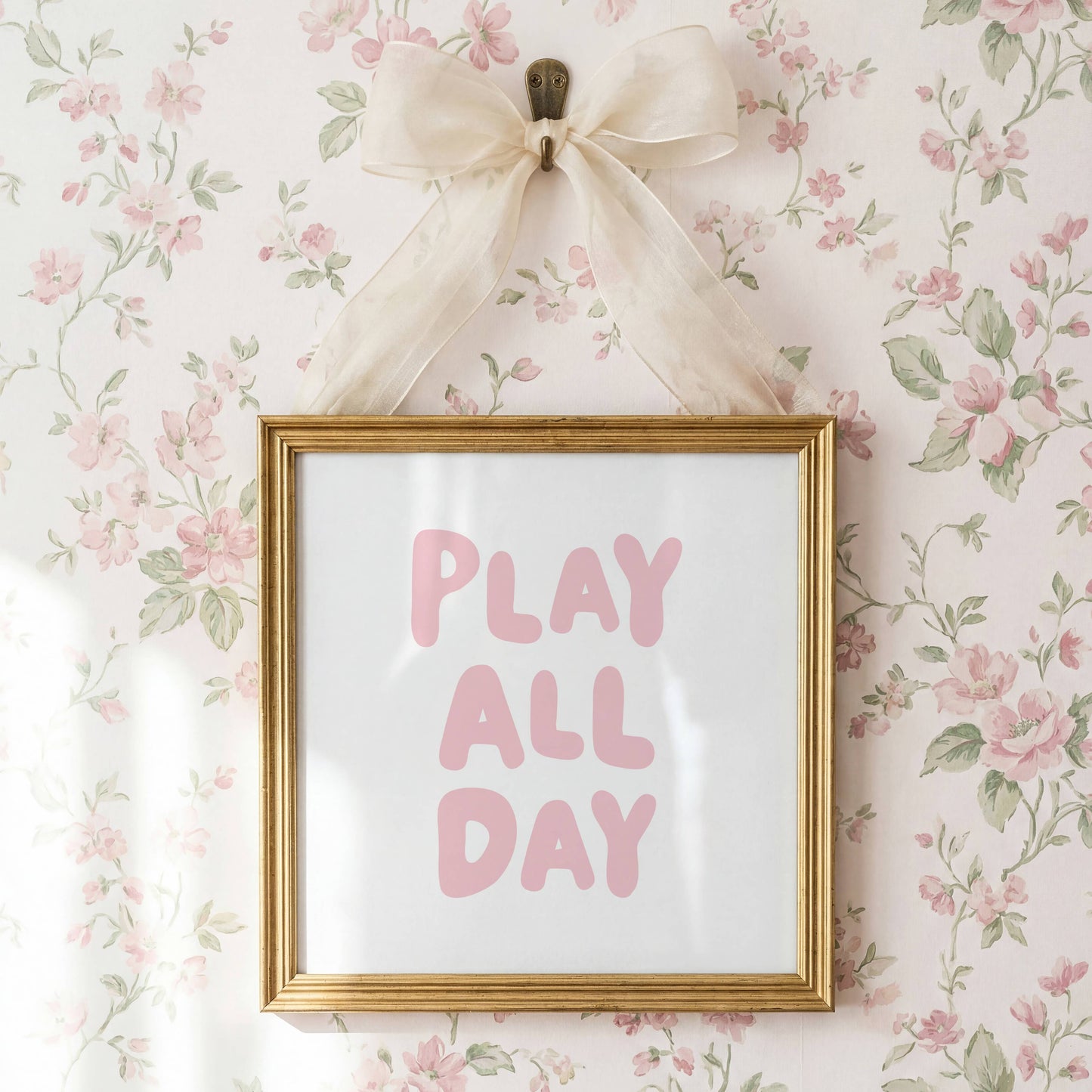 Play All Day Nursery Quote Print | Digital Download