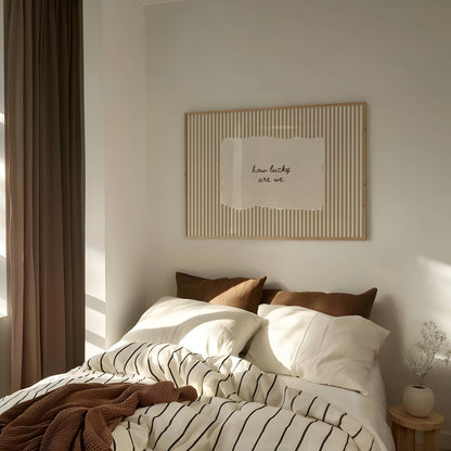 How Lucky Are We Vintage Stripe Print | Digital Download