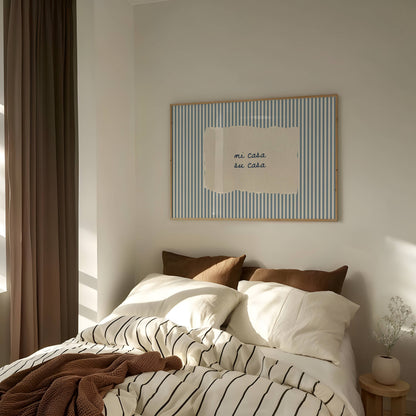 Mi Casa Su Casa Vintage Stripe Print | Digital Download