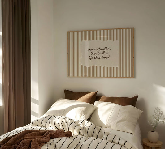 Together They Built A Life They Loved Vintage Stripe Print | Digital Download