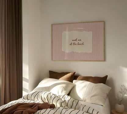Meet Me At The Beach Vintage Print | Digital Download
