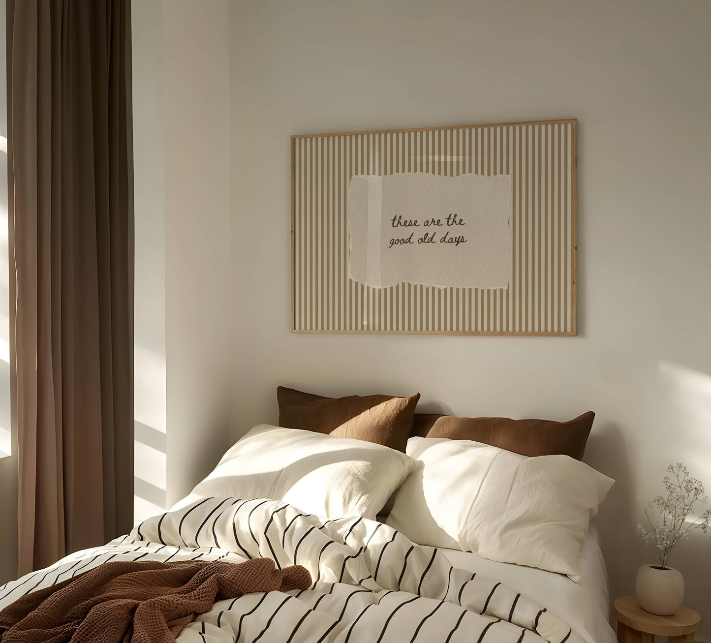 These Are The Good Old Days Vintage Stripe Print | Digital Download
