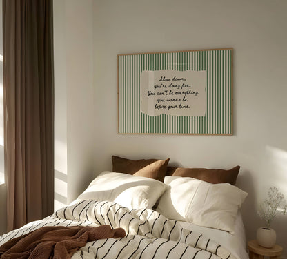 Slow Down You're Doing Fine Vintage Stripe Print | Digital Download
