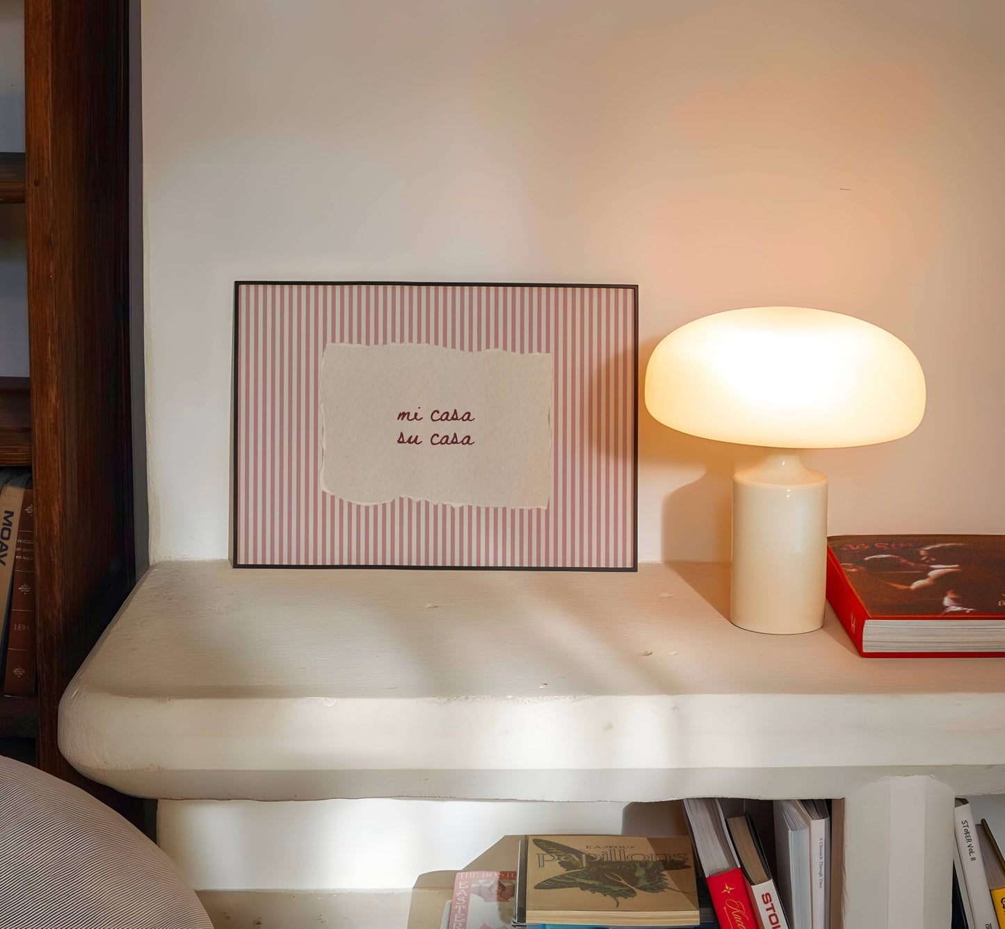 Mi Casa Su Casa Vintage Stripe Print | Digital Download