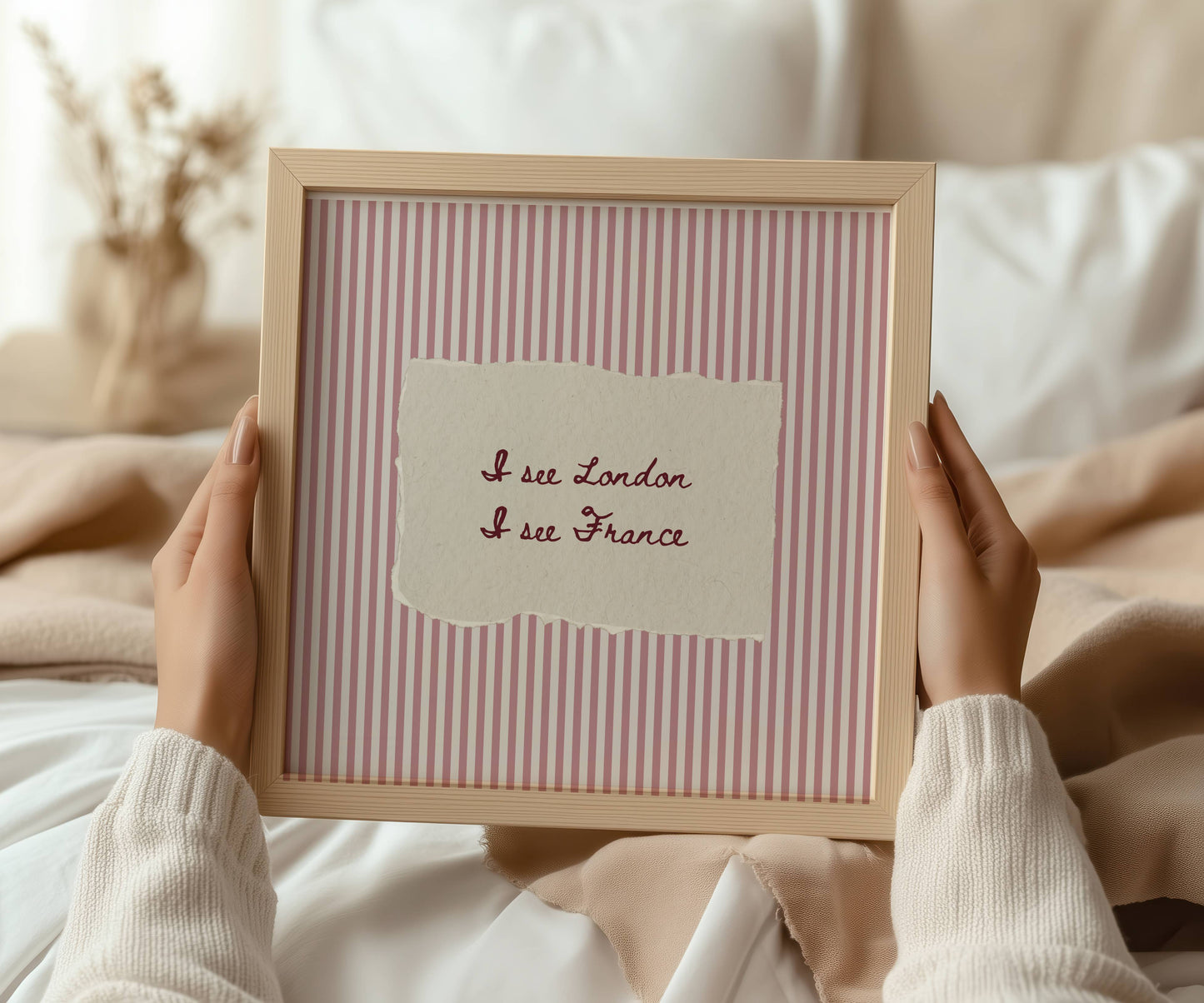 I See London I See France Vintage Stripe Print | Digital Download