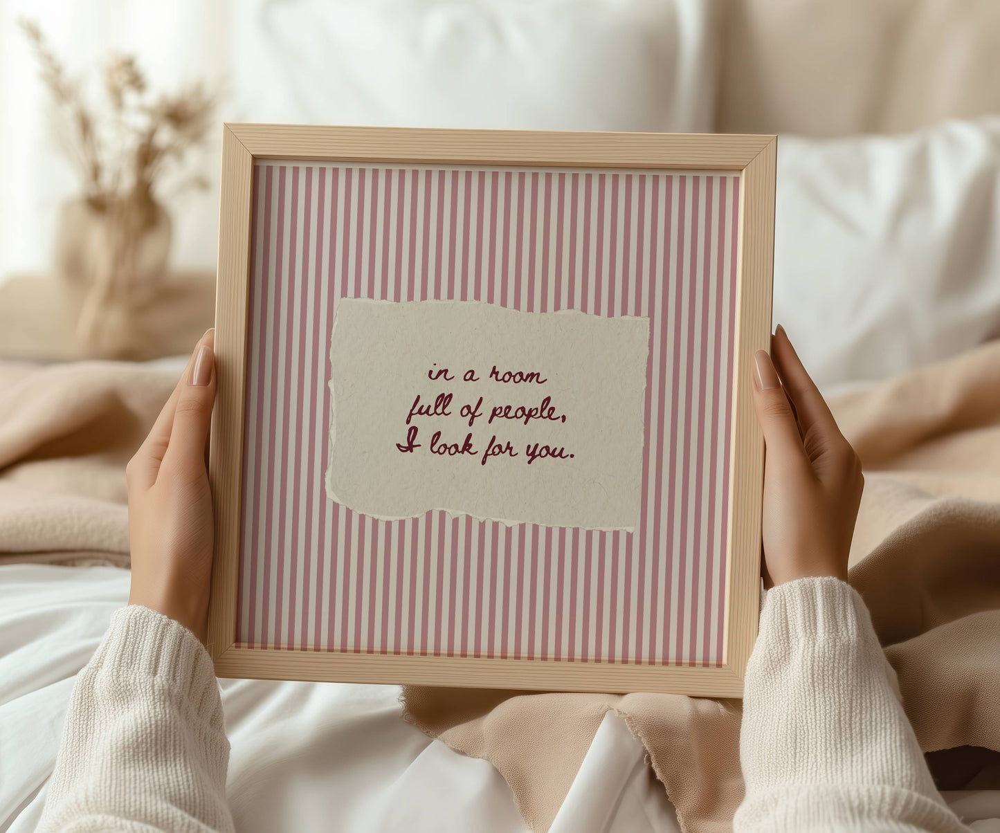 In a Room Full of People I Look For You Vintage Stripe Print | Digital Download