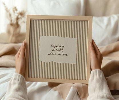 Happiness Is Right Where We Are Vintage Stripe Print | Digital Download