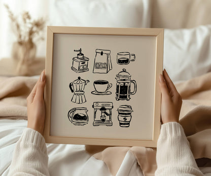 Coffee Bar Kitchen Print | Digital Download