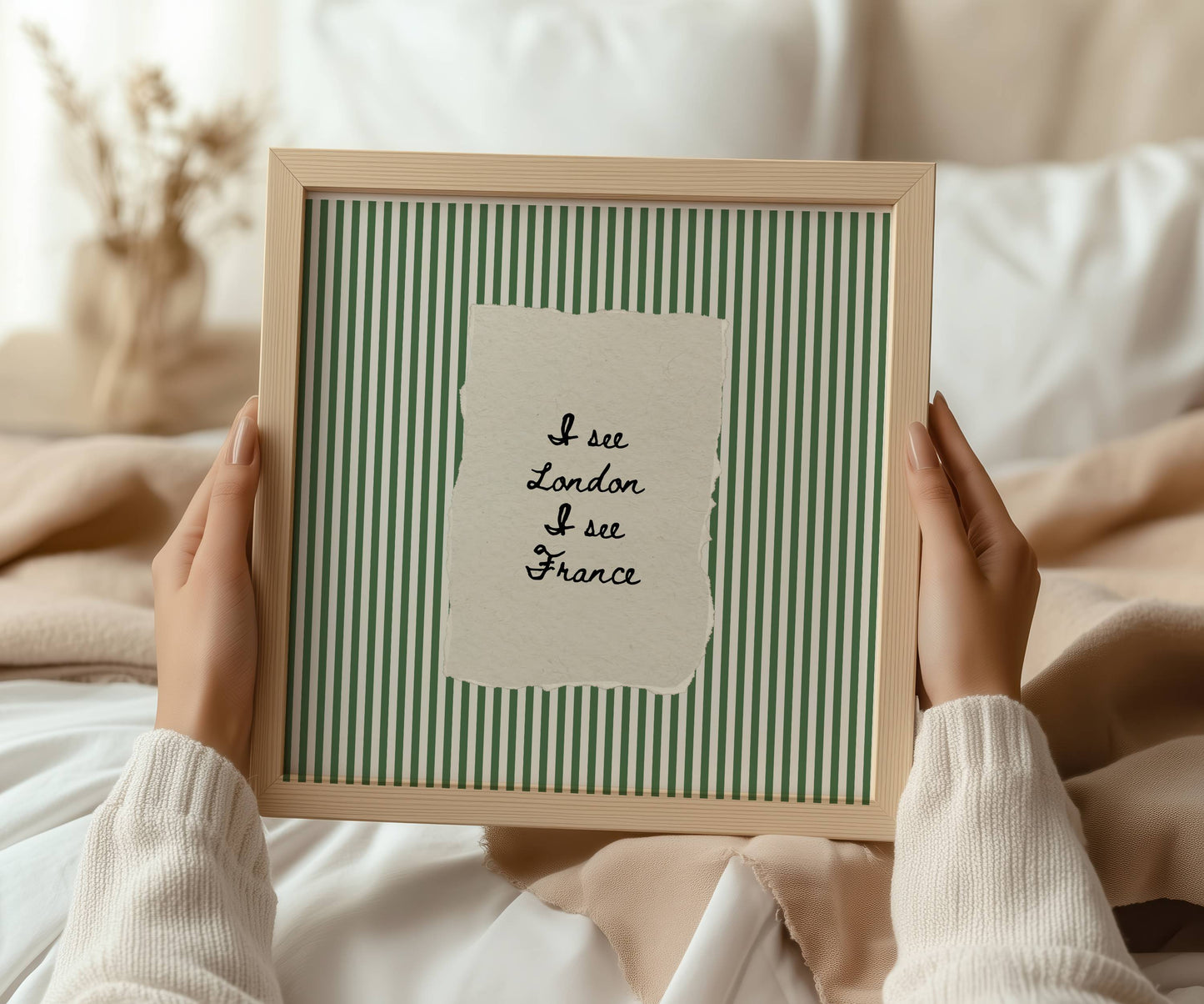 I See London I See France Vintage Stripe Print | Digital Download