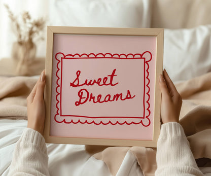 Sweet Dreams Bedroom Quote Print | Digital Download